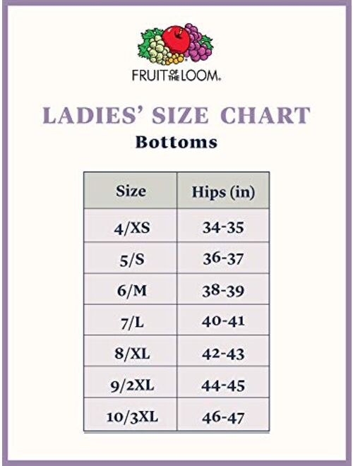 Fruit of the Loom Women's Cotton Stretch Panties (Regular & Plus Size)