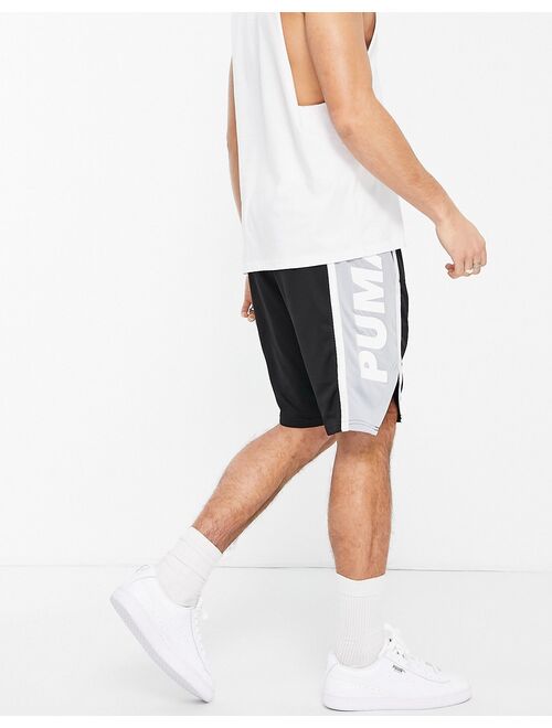 Puma Hoops 9.5 mesh shorts in black