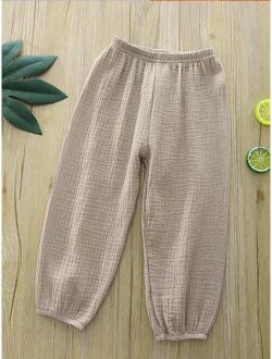 Toddler Boys Textured Elastic Waist Pants