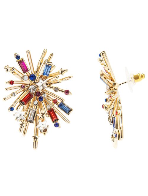 Celebrate Americana Together Gold Tone Americana Firework Earrings