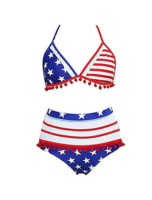 Buy Yober American Flag Bikini,Womens American Flag Swimsuit Bikini 4th ...
