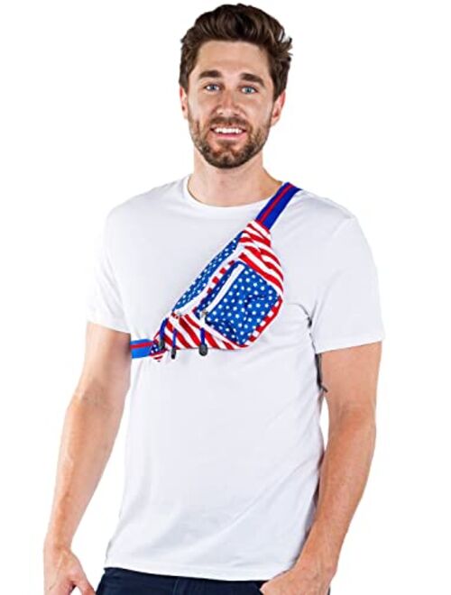 Tipsy Elves American Flag Fanny Packs for July 4th BBQs and Summer Pool Parties (Dream Team USA, One Size)