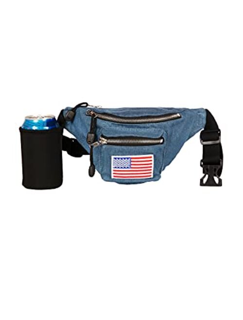 Tipsy Elves American Flag Fanny Packs for July 4th BBQs and Summer Pool Parties (Dream Team USA, One Size)