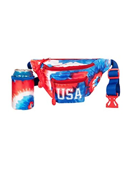 Tipsy Elves American Flag Fanny Packs for July 4th BBQs and Summer Pool Parties (Dream Team USA, One Size)