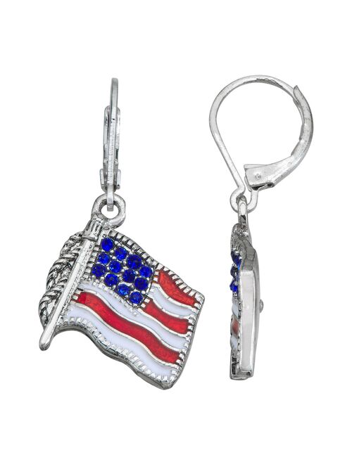 Napier Americana Flag Drop Earrings