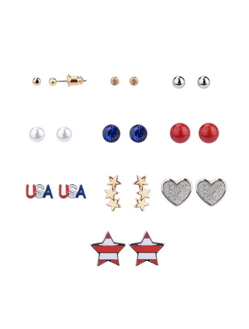 Celebrate Together Americana Nickel Free Stud Earring Set of 10