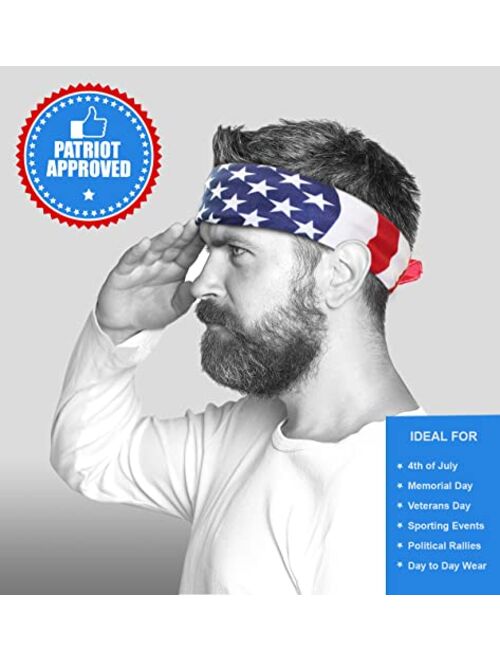 Costume Adventure American Flag Bandana Headband USA Bandana USA Flag Apparel Men USA Clothing Men