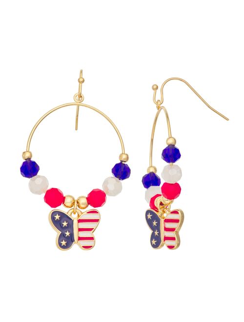 Celebrate Together Americana Butterfly Drop Earrings