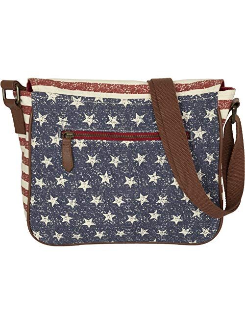 Bella Taylor American Dream Sleek Messenger Crossbody Purse Crossbody Bag With Pockets; Patriotic American Flag Pattern