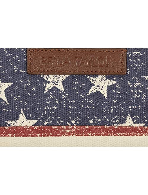 Bella Taylor American Dream Sleek Messenger Crossbody Purse Crossbody Bag With Pockets; Patriotic American Flag Pattern