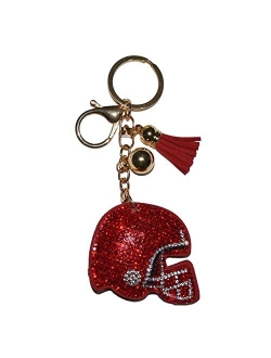 Popfizzy Keychain for Women and Girls Bling Rhinestone Purse Charms Backpack Accessories, Cute Key Fob Tassel Key Chain