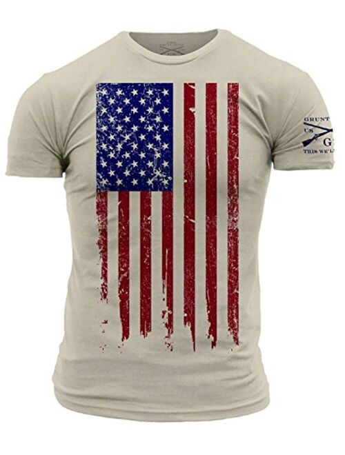 Grunt Style America Patriotic Flag Men’s Shirt