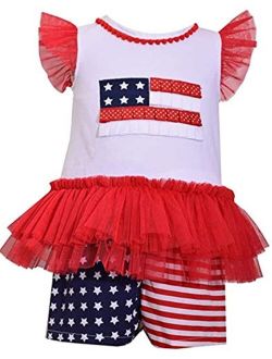 Girl's 4th of July Dress - Chambray Americana Tutu Dress