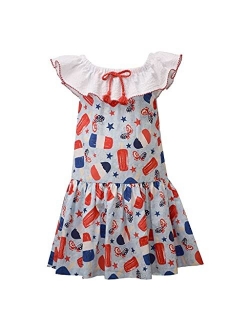 Girl's 4th of July Dress - Chambray Americana Tutu Dress