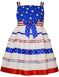 Girl's 4th of July Dress - Chambray Americana Tutu Dress