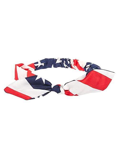 Juvale 12 Pack American Flag USA Bandana Headbands for Women, Sports, Patriotic Accessories, Red, White and Blue