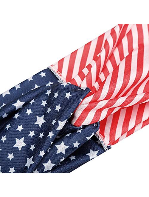 Huachi American Flag Women Headbands Twist, 4th of July Hair Accessories