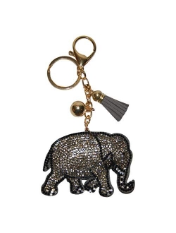 Popfizzy Bling Keychain for Women and Girls Rhinestone Purse Charms Backpack Accessories, Cute Key Fob Tassel Key Chain