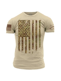 Grunt Style Outdoors Camo Flag Men's T-Shirt