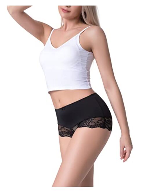 Flonica Women's Lace Briefs , High Waist Comfortable Women's Underwear, Cute Sexy Cheeky Panties, Multipacks