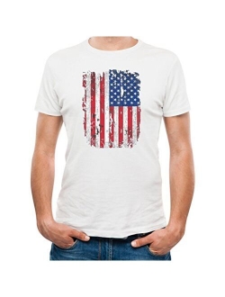 Tstars Patriotic Shirt for Men Distressed USA Flag Tshirt America T-Shirt