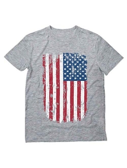 Tstars Patriotic Shirt for Men Distressed USA Flag Tshirt America T-Shirt