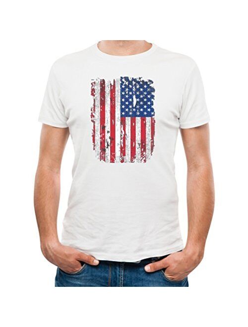 Tstars Patriotic Shirt for Men Distressed USA Flag Tshirt America T-Shirt