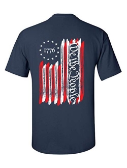 Trenz Shirt Company We The People American Flag 1776 Unisex Short Sleeve T-Shirt