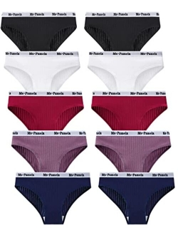 Shawntoo 10 Pack Women's Cotton Underwear ladies Sexy Bikini Panties Soft Stretch Hipster Underwears for women XS-XXL