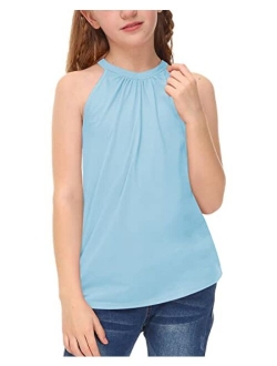 BesserBay Girls Halter Neck Summer Casual Tank Top 5-14 Years