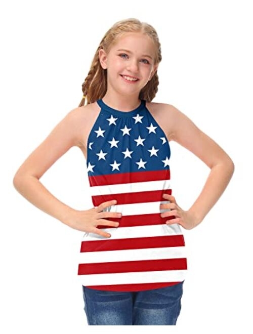 BesserBay Girls Halter Neck Summer Casual Tank Top 5-14 Years