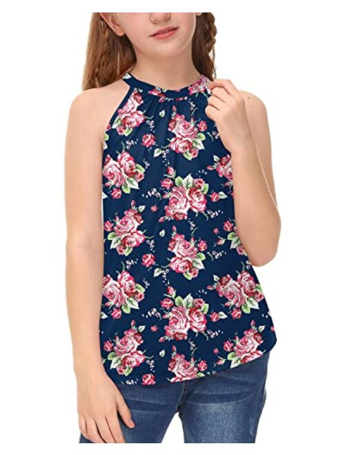 BesserBay Girls Halter Neck Summer Casual Tank Top 5-14 Years