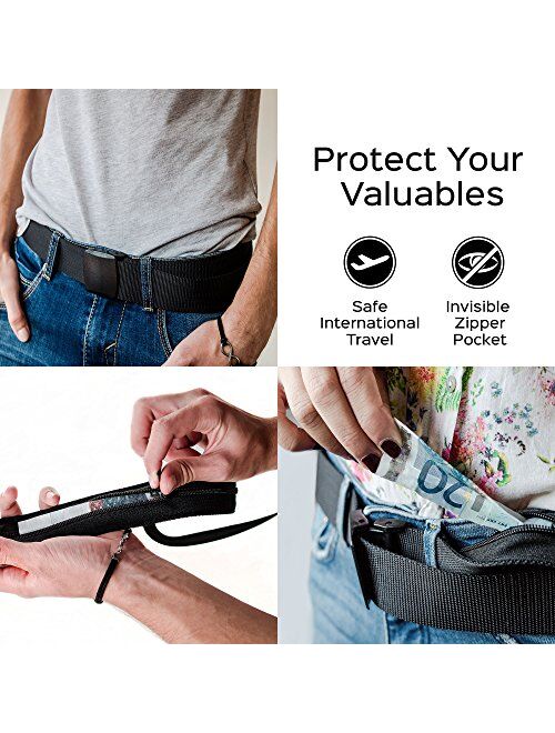 Buy Roomierlife Money Belts for Men Travel Security Belt with Hidden ...