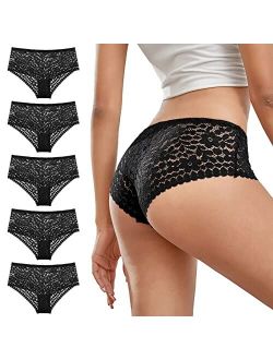 Plus Size Lace Panties Underwear Sexy Underwear for Women Hipster Briefs M-3XL