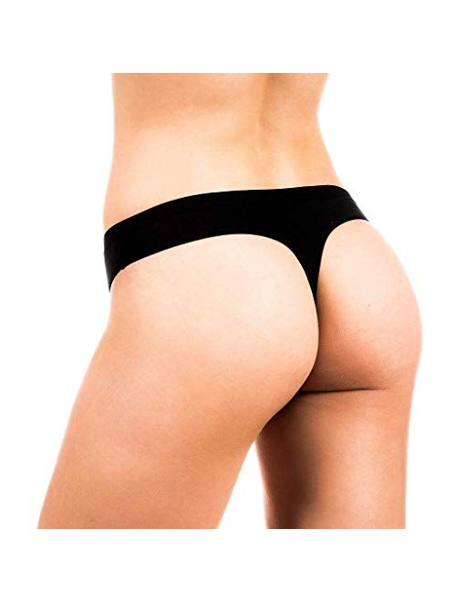 Alyce Ives Intimates Alyce Intimates Women’s Cotton Thong Panties, 12 Pack