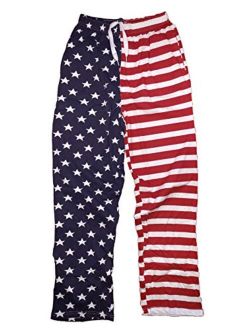 Nyc Factory USA Flag Lounge Pants Pajama Bottoms Pride America Patriot Mens Ladies