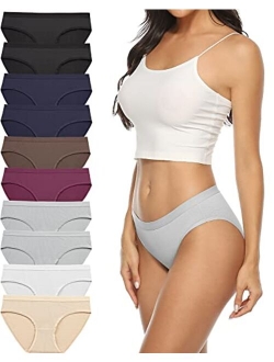 Xibing 10 Pack Women's Breathable Underwear Stretch Bikini Panties Low Waist Mesh Hipster Panty