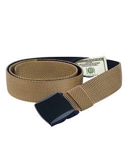 Outgogo Nylon Money Belts for Men 1.5inch Military Tactical Belt Adjustable Slide Plastic Buckle Web Canvas Belt Outdoor