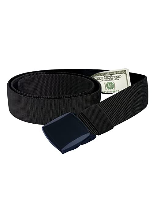 Outgogo Nylon Money Belts for Men 1.5inch Military Tactical Belt Adjustable Slide Plastic Buckle Web Canvas Belt Outdoor