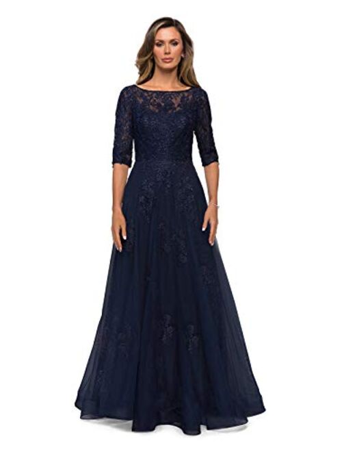 Clothfun Elegant Lace Mother of The Bride Dresses for Women Formal with Sleeves