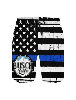 Jvuqhla Beer Light Latte Swim Trunks for Men, Quick Dry Mens Swim Shorts Classic Mesh Short with Pocket Swim Shorts