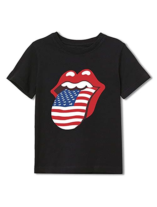 Funko BesserBay Boys and Girls 4th of July American Flag Patriotic Cotton Tshirt 4-12 Years