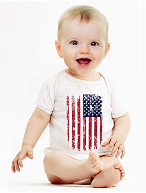 Tstars 4th of July Vintage USA Flag Patriotic Shirts Mother & Child Matching Set Outfit