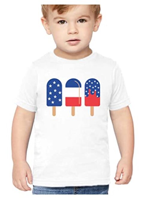 Tstars USA Vintage Flag 4th of July American Flag Toddler Kids T-Shirt