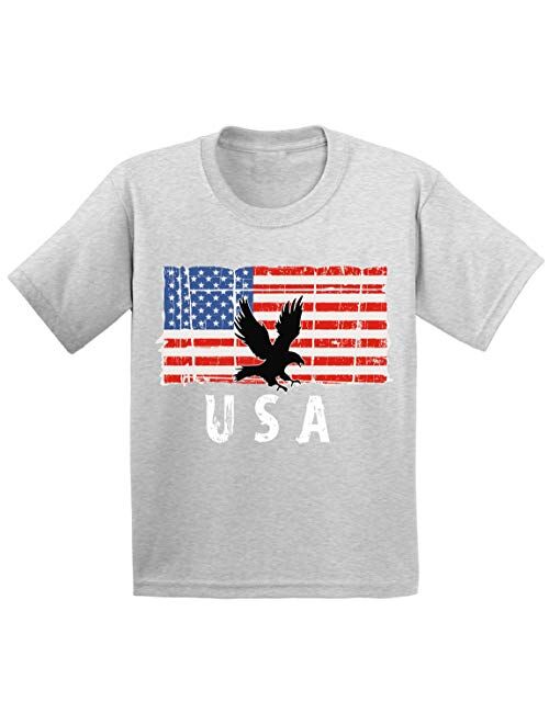 Awkward Styles Eagle USA Toddler Shirt Proud American US Patriotic Kids T Shirt USA Kids