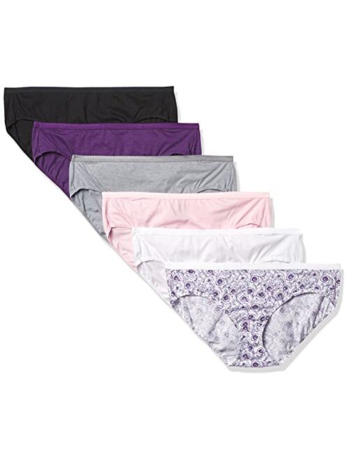 Hanes Ultimate Women's 6-Pack Breathable Cotton Hipster Panty