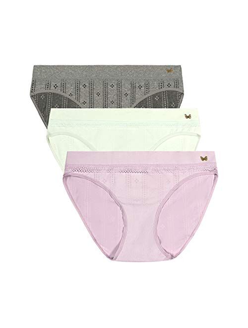 Jessica Simpson Women's Seamless Bikini Panties Underwear Multi-Pack