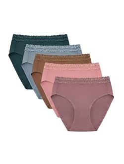 Davy Piper The Patsy High-Waist Panties for Women 5-Pack Women’s Underwear (Assorted Colors)