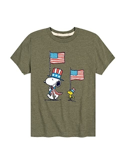 Peanuts - USA Americana Red White and Blue - Kids T-Shirt - Toddler and Youth Sizes