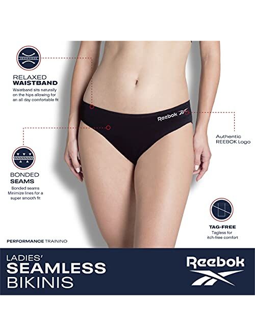 Reebok Women's Underwear - Seamless Bikini Briefs (10 Pack)